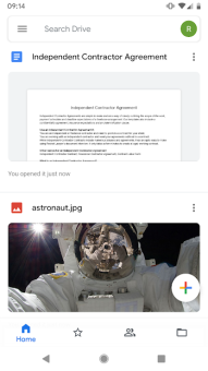 Google Drive screen 1